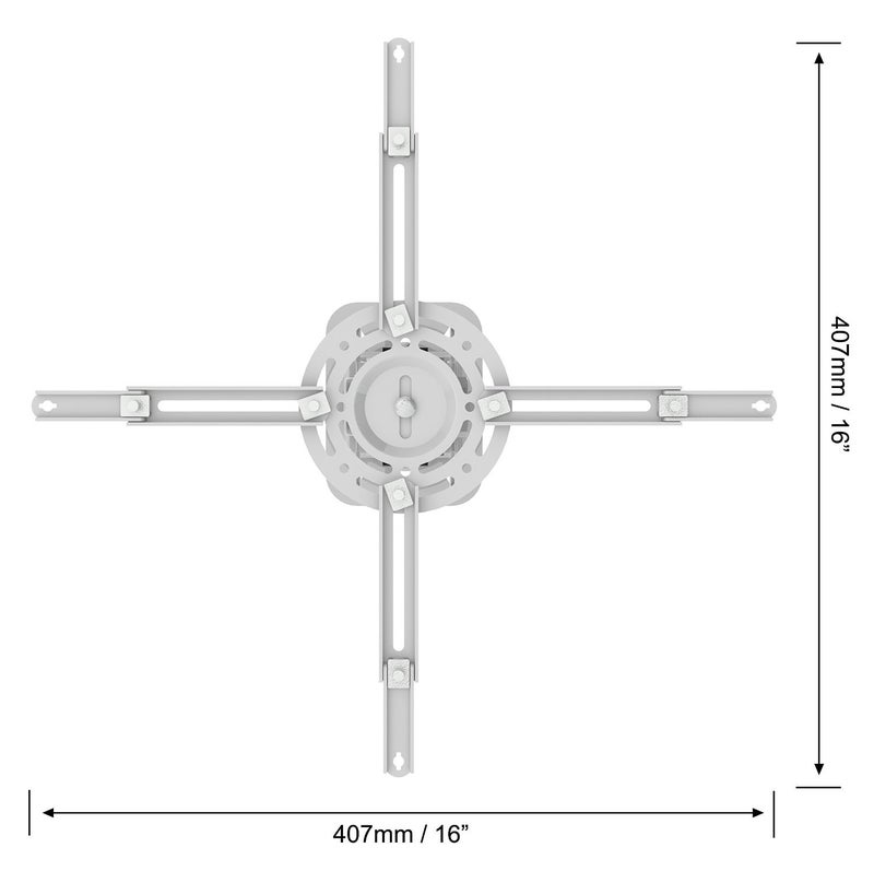 QualGear PRB-717-Wht Ceiling Mount Projector Accessory - Image 4